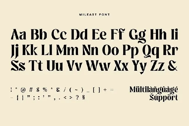 Mileast font