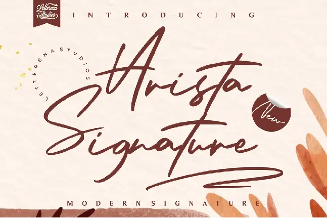 Arista Signature font