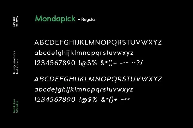 Mondapick font