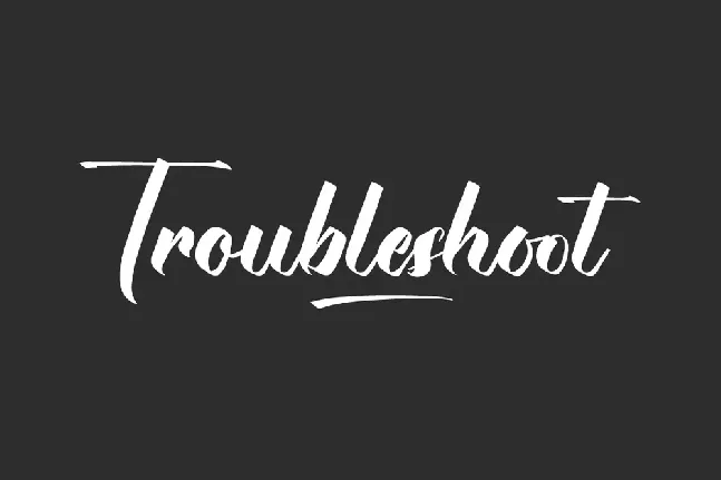 Troubleshoot Demo font