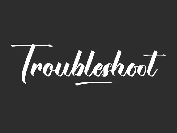 Troubleshoot Demo font