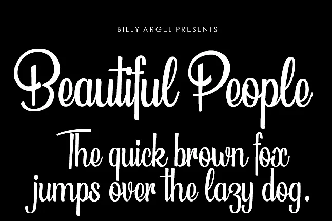 Beautiful People Personal Use font