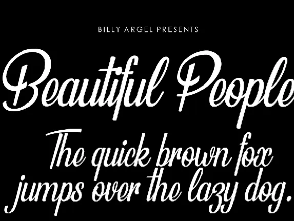 Beautiful People Personal Use font