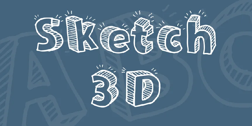 Sketch 3D font