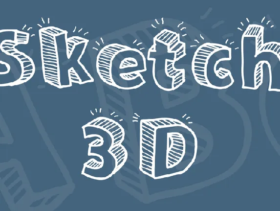 Sketch 3D font