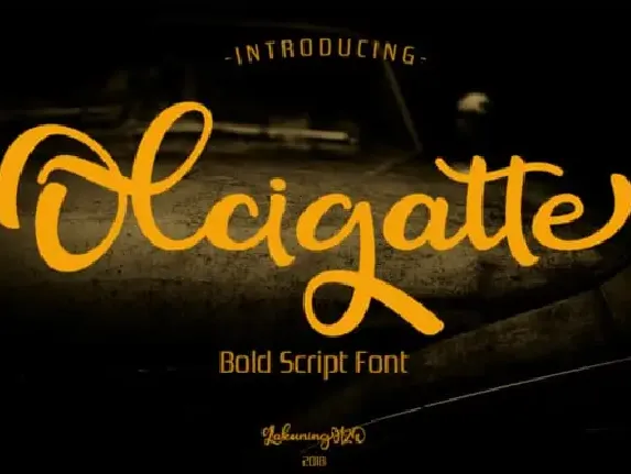 Olcigatte Bold Script font