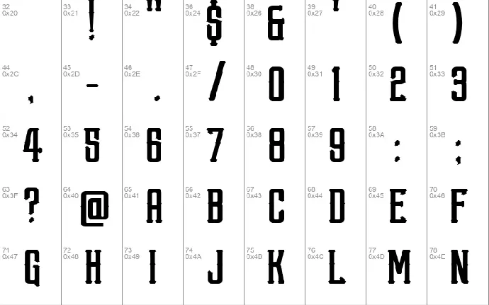 Benchmark font