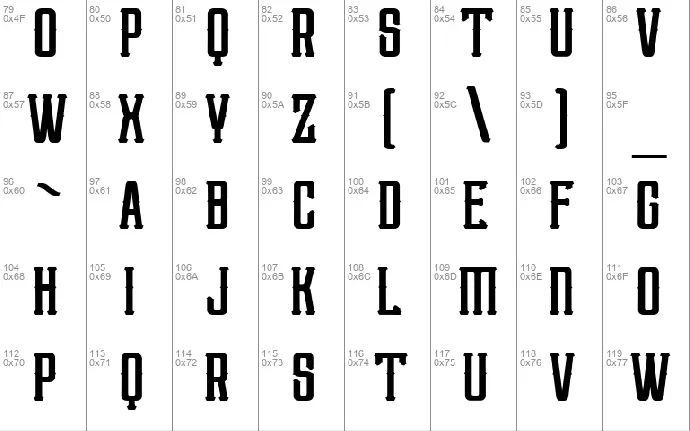 Benchmark font