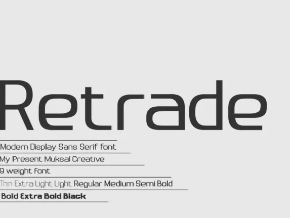 Retrade Family font