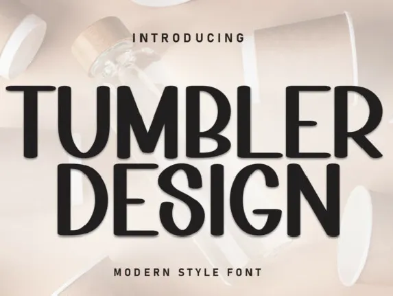 Tumbler Design Display font