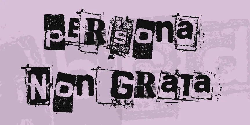 Persona Non Grata font