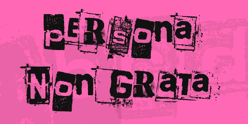 Persona Non Grata font