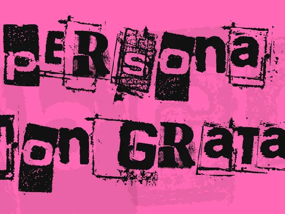 Persona Non Grata font