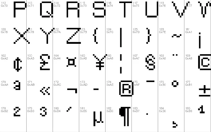 The Jewish Bitmap font