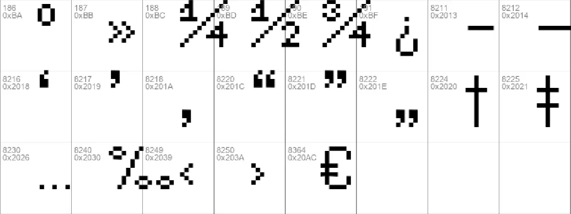 The Jewish Bitmap font