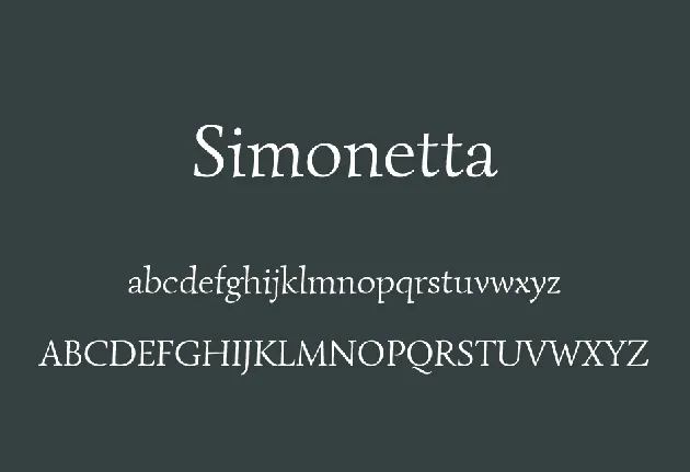 Simonetta Family font