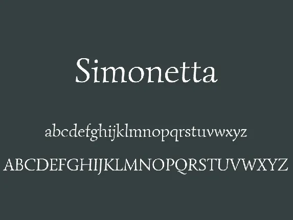 Simonetta Family font