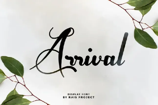 Arrival Calligraphy font