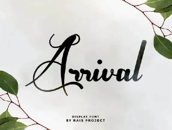 Arrival Calligraphy font