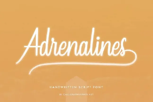 Adrenalines Calligraphy font