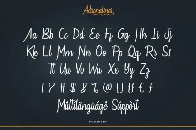 Adrenalines Calligraphy font