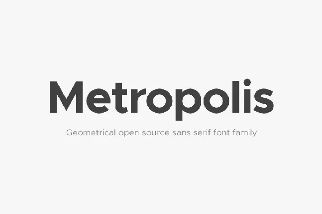 Metropolis font