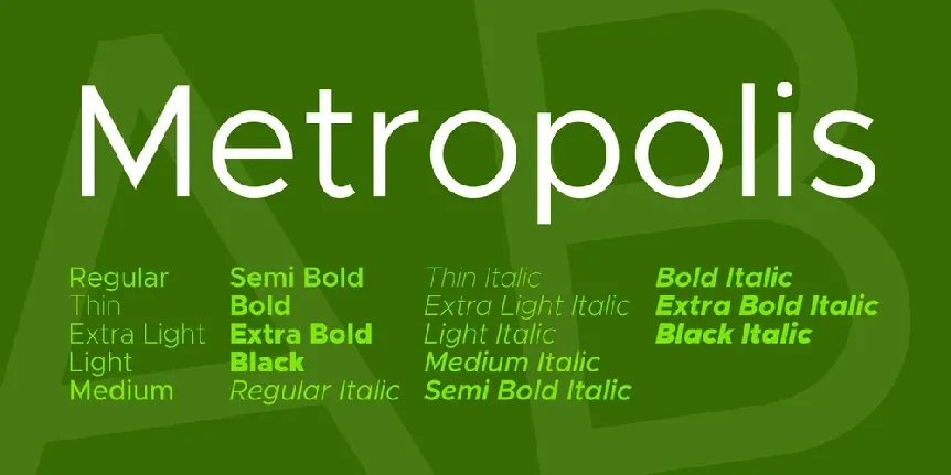 Metropolis font