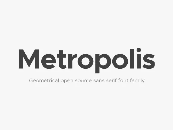 Metropolis font