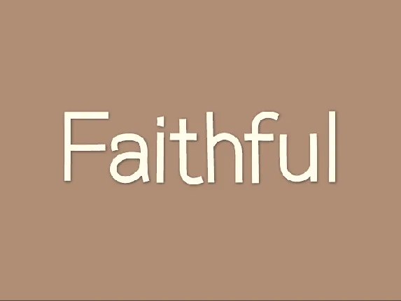 Faithful font