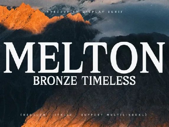 Melton Bronze Timeless font