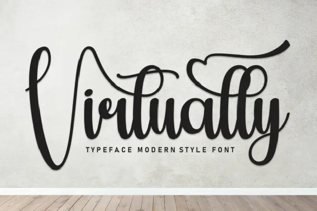 Virtually Script font