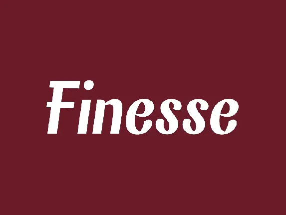 Finesse font