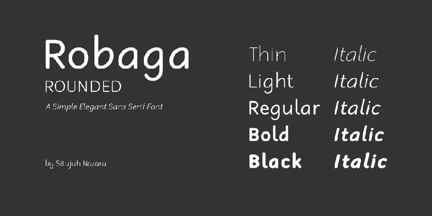 Robaga Rounded font