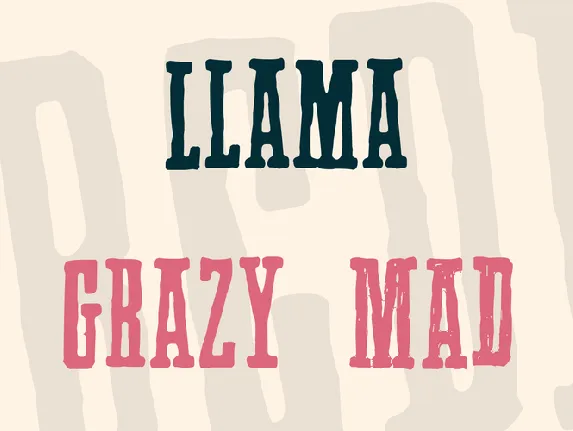 Llama font