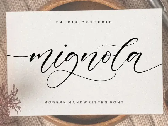 Mignola Calligraphy font