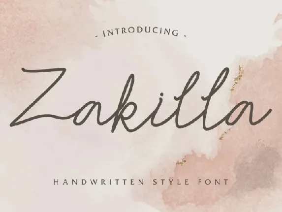 Zakilla Handwritting font