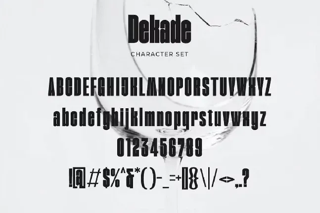 Dekade font