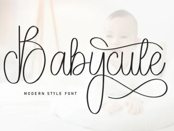 Babycute Calligraphy font