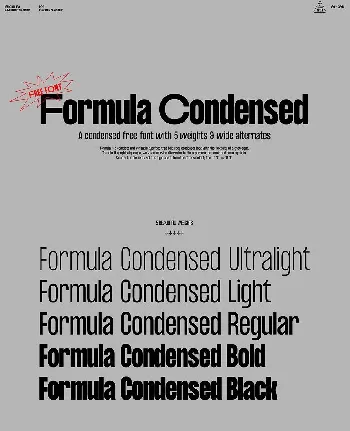 Formula Consensed Family font