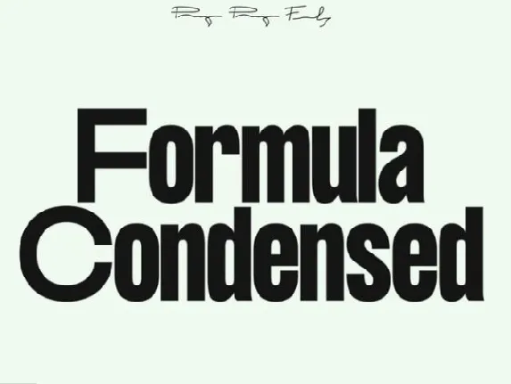 Formula Consensed Family font