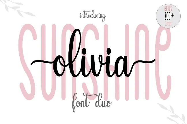 Sunshine Olivia Duo font