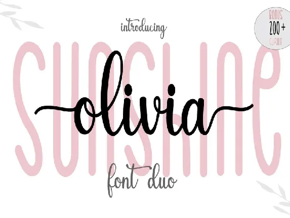 Sunshine Olivia Duo font