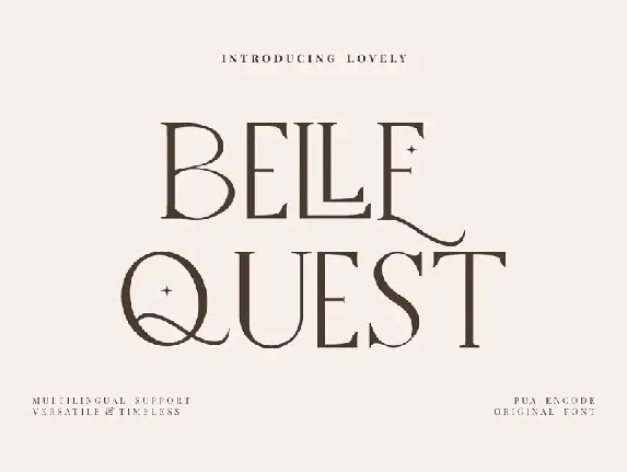 Belle Quest font