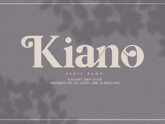 Kiano Serif font