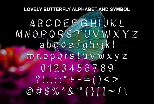 Lovely Butterfly font