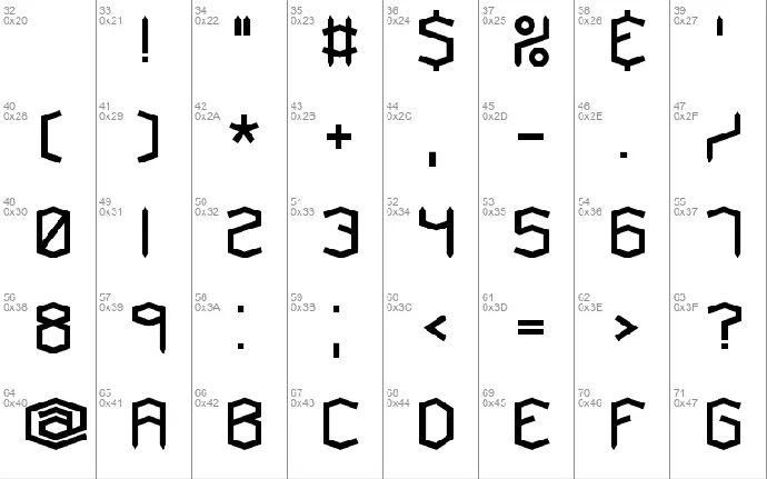 Mysterons BRK font