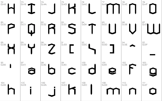 Mysterons BRK font