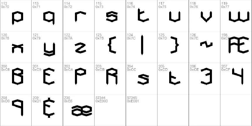 Mysterons BRK font