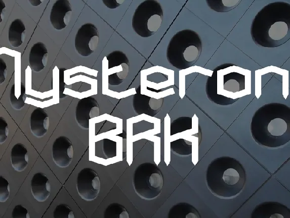 Mysterons BRK font