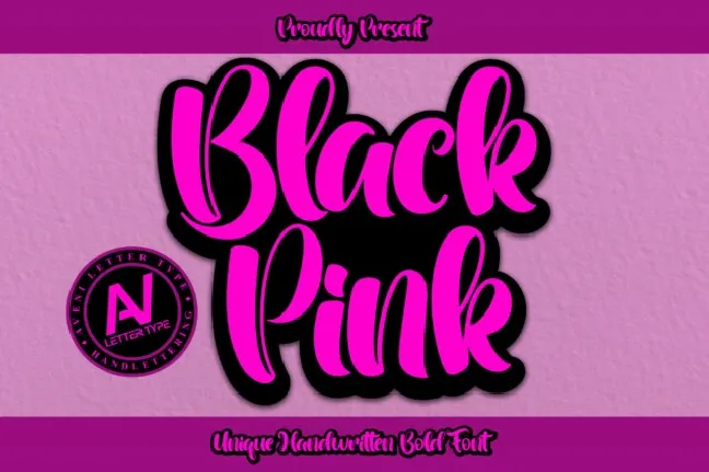 Black Pink Typeface font